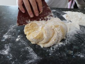 forming pasta dough